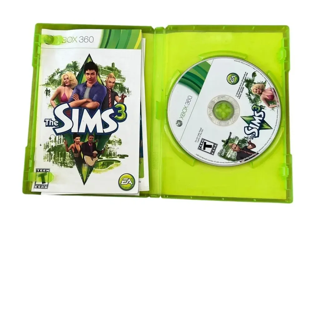 Sim 3 Microsoft XBox 360 Complete with Inserts, Case, Manual (Read Desc.)